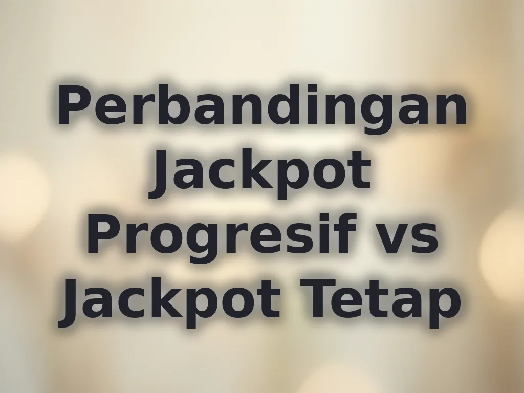 Perbandingan Jackpot Progresif vs Jackpot Tetap